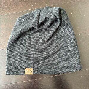 Black furry Beanie